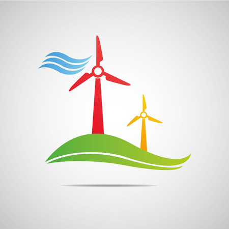 Wind turbine iconのイラスト素材