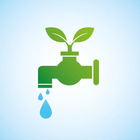 Water tap green icon のイラスト素材