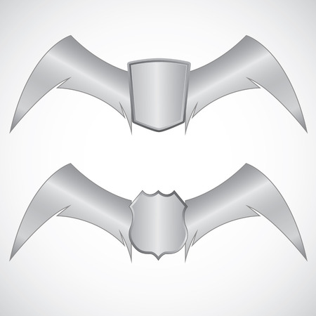 Wing steel design elementsのイラスト素材