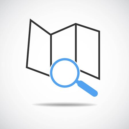search sign Map iconのイラスト素材