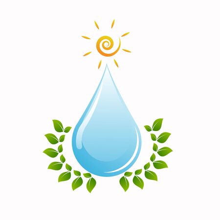 Water drop icon Isolatedのイラスト素材