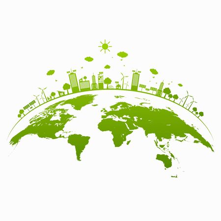 world Green ECO Cityのイラスト素材