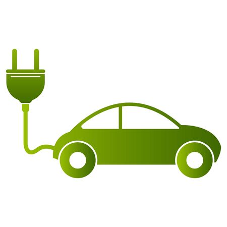 Electric car concept green drive symbol, vector illustrationのイラスト素材