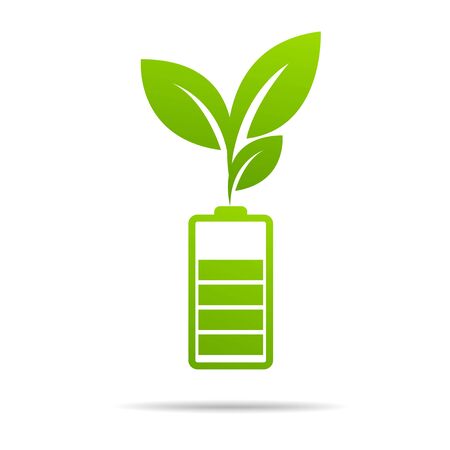 Energy green electricity design iconのイラスト素材