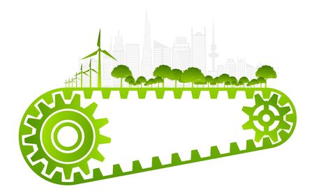 Ecology concept and Environmental ,Banner design elements for sustainable energy development, Vector illustrationのイラスト素材