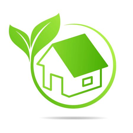 Real Estate, Eco House design vector templateのイラスト素材