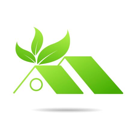 Real Estate, Eco House design vector templateのイラスト素材