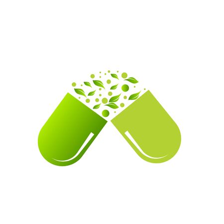 herbal medicine icon vector illustration design templateのイラスト素材