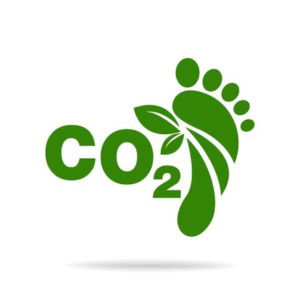 CO2 footprint concept sign icon vector illustrationのイラスト素材