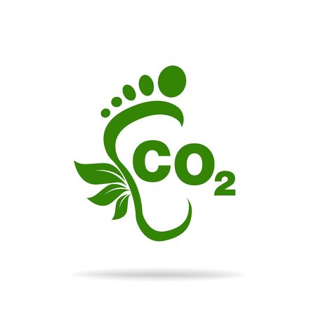 CO2 footprint concept sign icon vector illustrationのイラスト素材