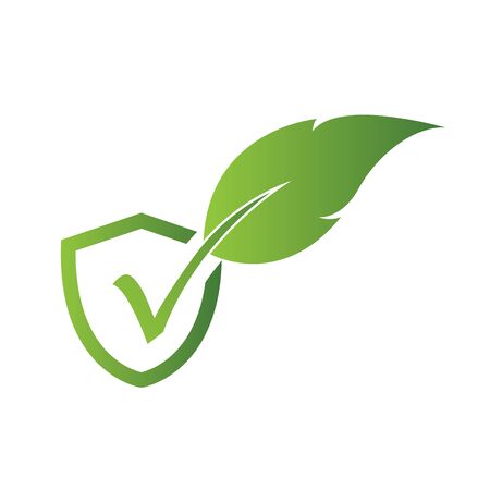 check leaf icon design vector, check wood green check audit iconのイラスト素材