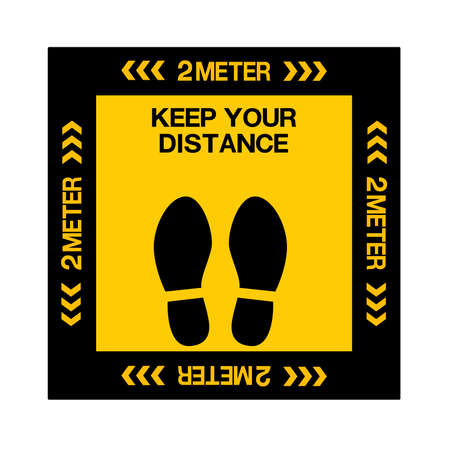 Social Distancing Keep Your Distance Icon. Vectorのイラスト素材