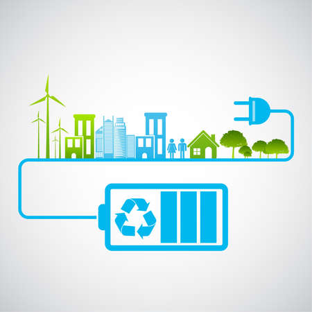 Ecology  friendly concept. save worldのイラスト素材