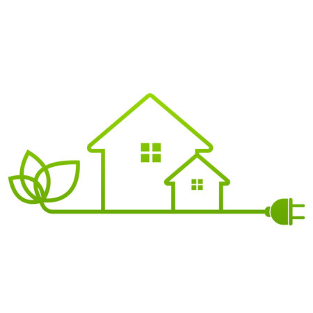 Eco House Green Real Estate icon conceptのイラスト素材