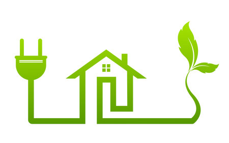 Eco House Green Real Estate icon conceptのイラスト素材