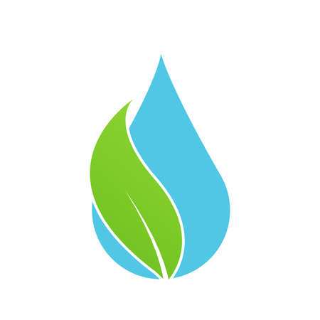 Water drop leaf Template vector illustration designのイラスト素材