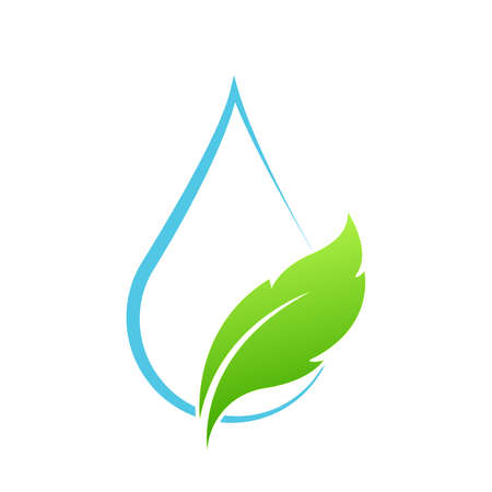 Water drop leaf Template vector illustration designのイラスト素材