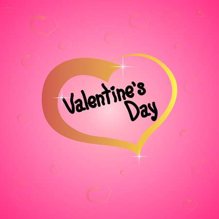 colored hearts on a colored background and the words Happy Valentine's Dayのイラスト素材