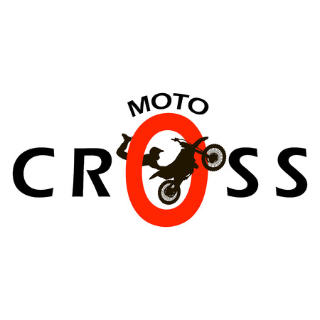 motocross logo on a white background. vector logoのイラスト素材