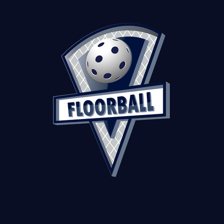 Floorball logo for the team and the cup. vector illustrationのイラスト素材