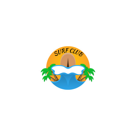 surfing logo Isolated on white background. vector illustrationのイラスト素材