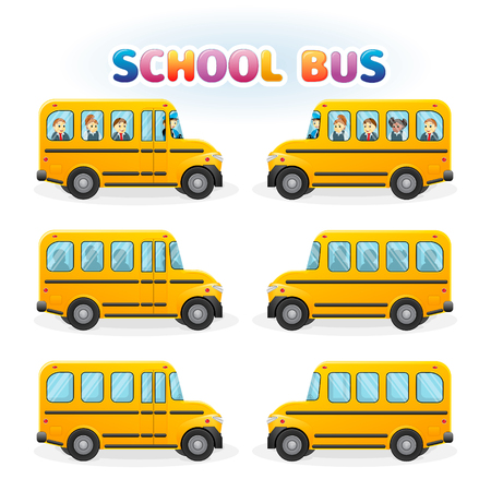 school bus illustrationのイラスト素材