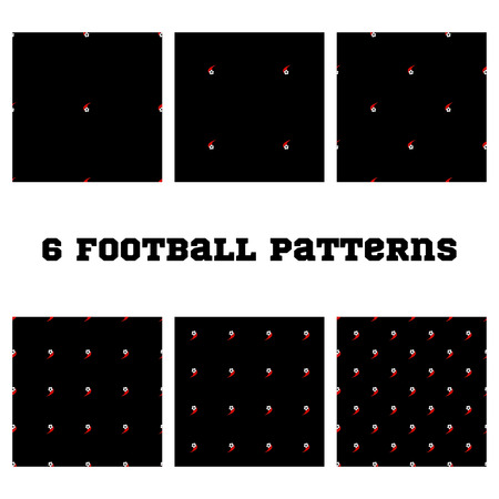 Set. seamless pattern Football ball on a white background.のイラスト素材
