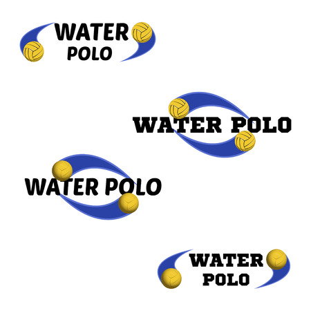 Water polo  for the team and the cup. vector illustrationのイラスト素材