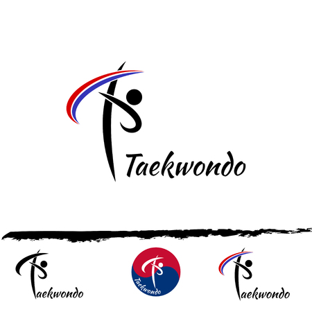 Set taekwondo logoのイラスト素材