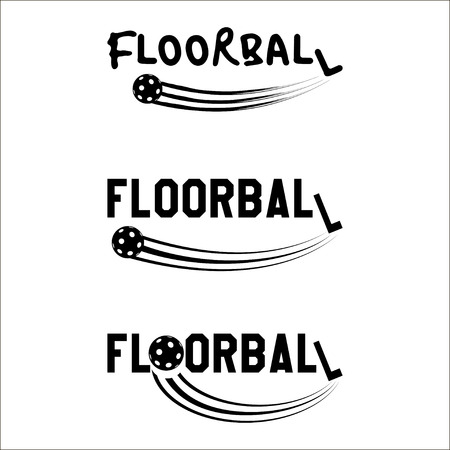 Floorball logo textのイラスト素材