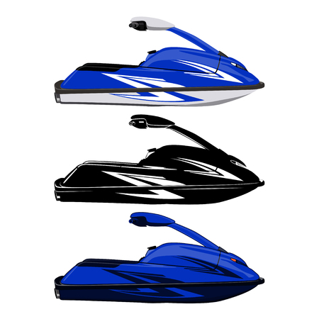 Set jet ski, scooterのイラスト素材