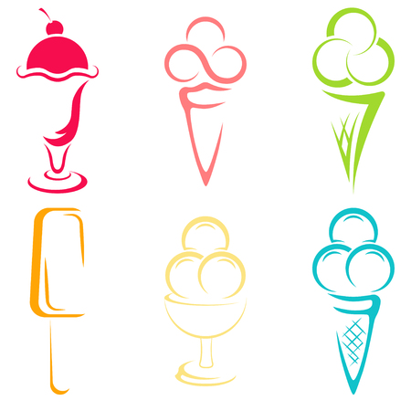Ice cream logo for company or shopのイラスト素材