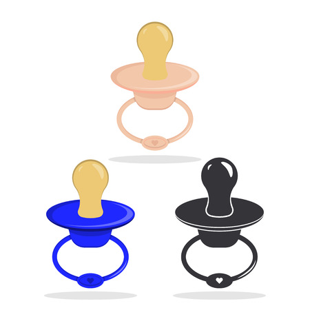 baby pacifier icon image on a white backgroundのイラスト素材