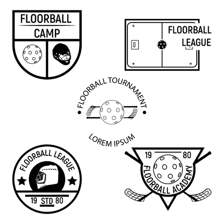 Floorball logo for the team and the cupのイラスト素材