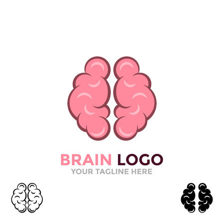 Brain logo. Brainstorm think idea logo. brain iconのイラスト素材
