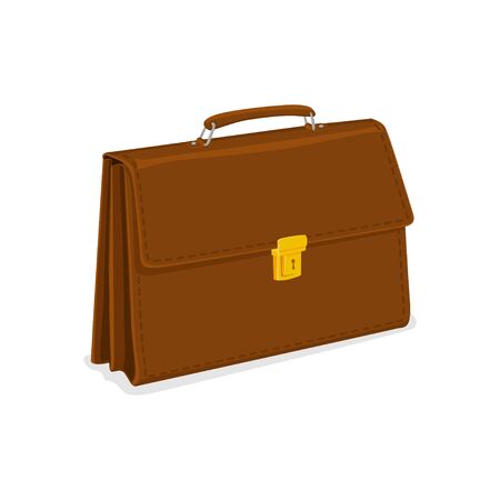 Business briefcase with lock isolated on white background.のイラスト素材