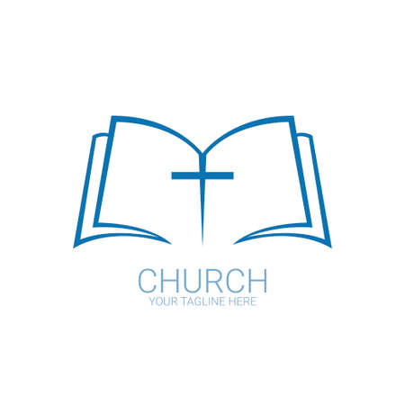 christian cross in the book.のイラスト素材