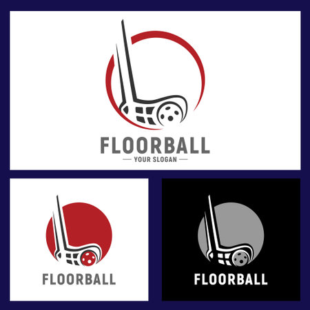 Set floorball logo. Floorball logo for you design.のイラスト素材