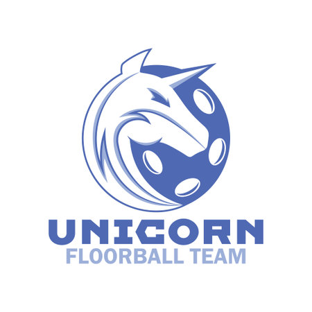 Unicorns floorball logo.のイラスト素材
