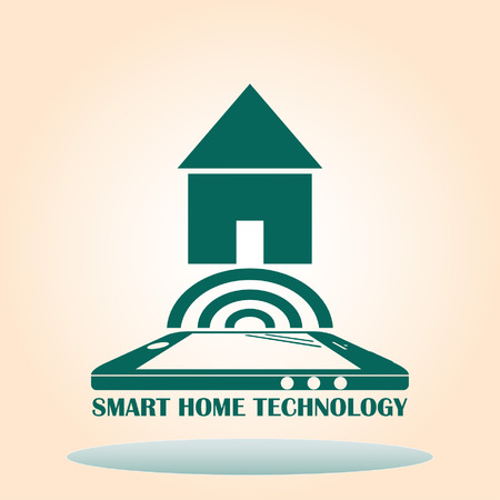 Smart home in the cloud concept symbol vector illustrationのイラスト素材