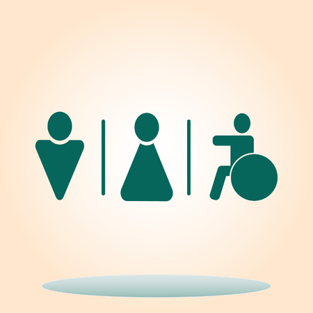 Restroom icon, vector illustrationのイラスト素材