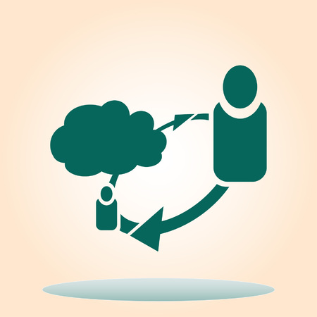 Group of people icon, Friends icon,  vector illustrationのイラスト素材