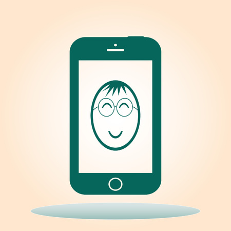 The handset, phone icon , vector illustration.のイラスト素材