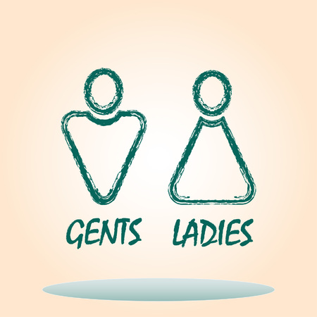 Restroom icon, vector illustrationのイラスト素材