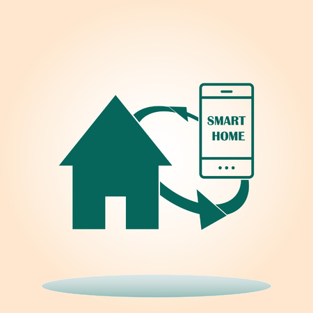 Smart home in the cloud concept symbol vector illustrationのイラスト素材