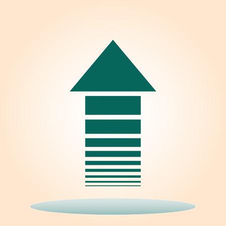 Arrow indicates the direction  icon, vector illustrationのイラスト素材