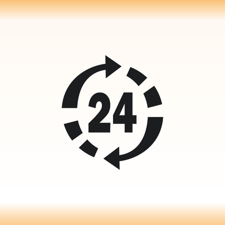 Clock Icon, vector illustrationのイラスト素材