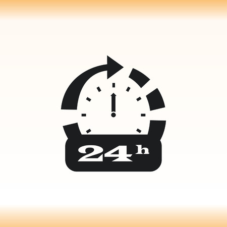 Clock Icon, vector illustrationのイラスト素材