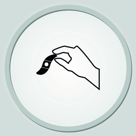Bandage plaster vector icon.のイラスト素材