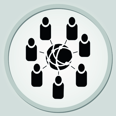Group of people icon, Friends icon,  vector illustrationのイラスト素材